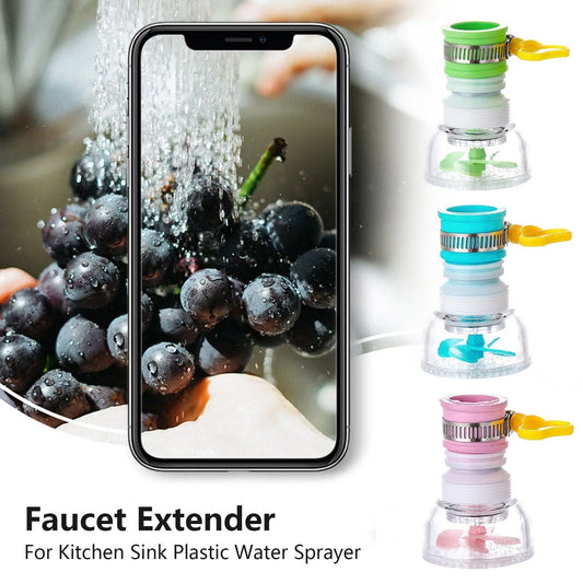 360° Kitchen Sink Faucet Extender — Flexible Tap Attachment - everyday essentials